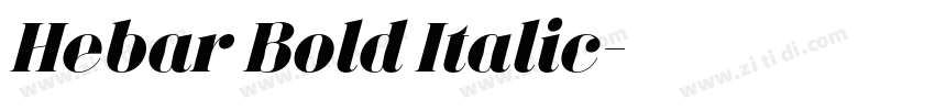 Hebar Bold Italic字体转换